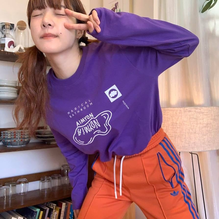 Amazon.co.jp: あいみょん 涼しくなることを願って ロンT 紫 パープル