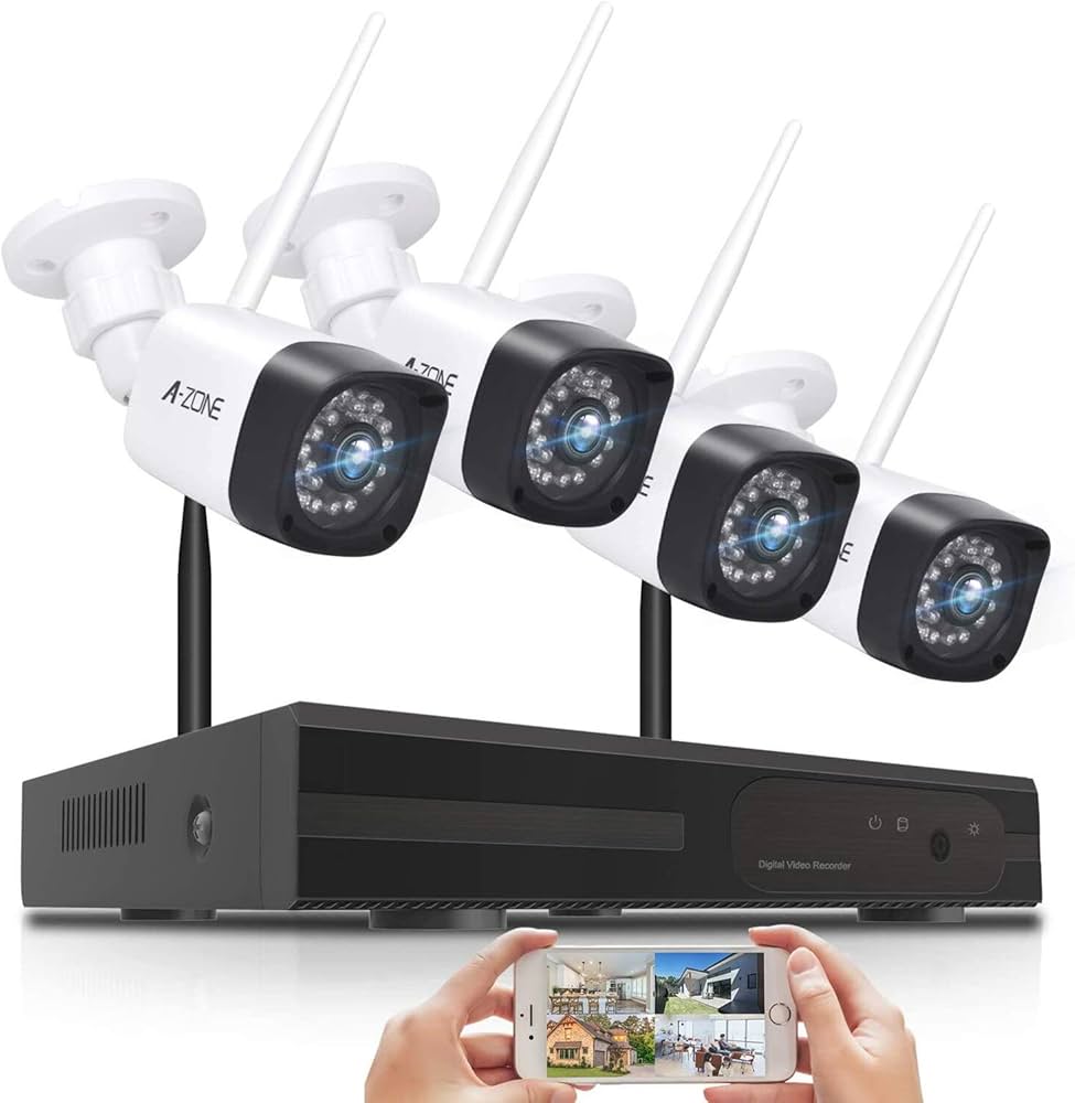 Amazon.co.jp: A-ZONE 防犯カメラ ワイヤレス 無線 300万画素 4台 8ch