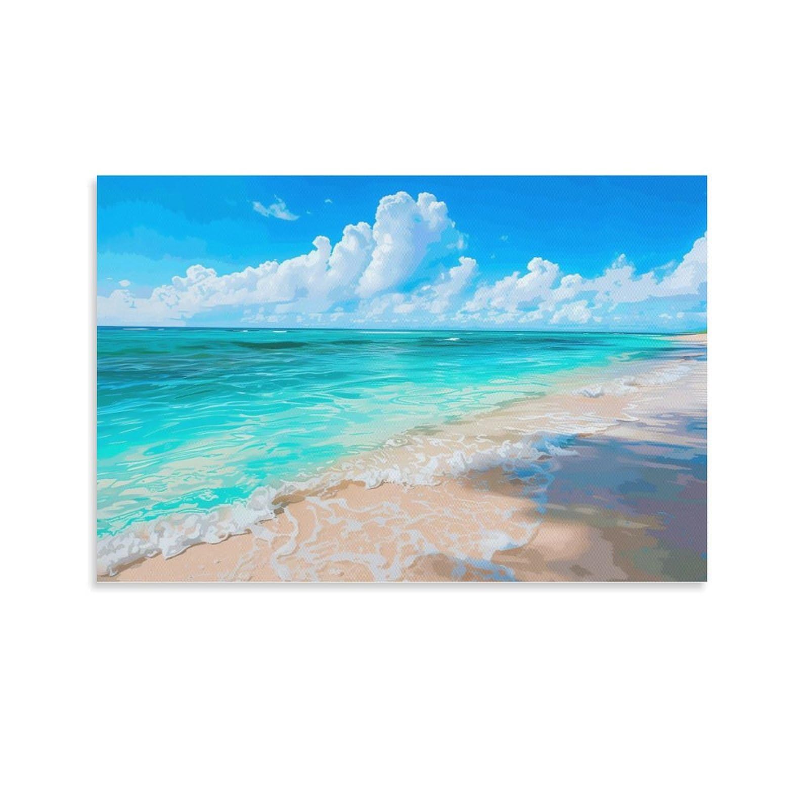 海の風景 絵画 絵画 海 海の絵 60x90cm 額入り フレーム付