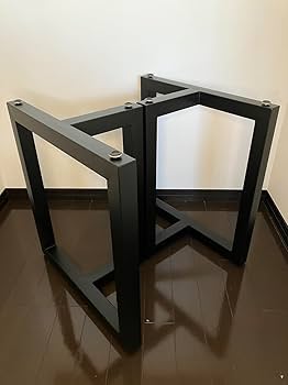 Amazon.co.jp: 1枚板用テーブル脚 2個1セット アイアン T型 天面底面