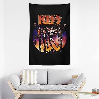Amazon.co.jp: タペストリー キッス KISS キス 大判 布ポスター