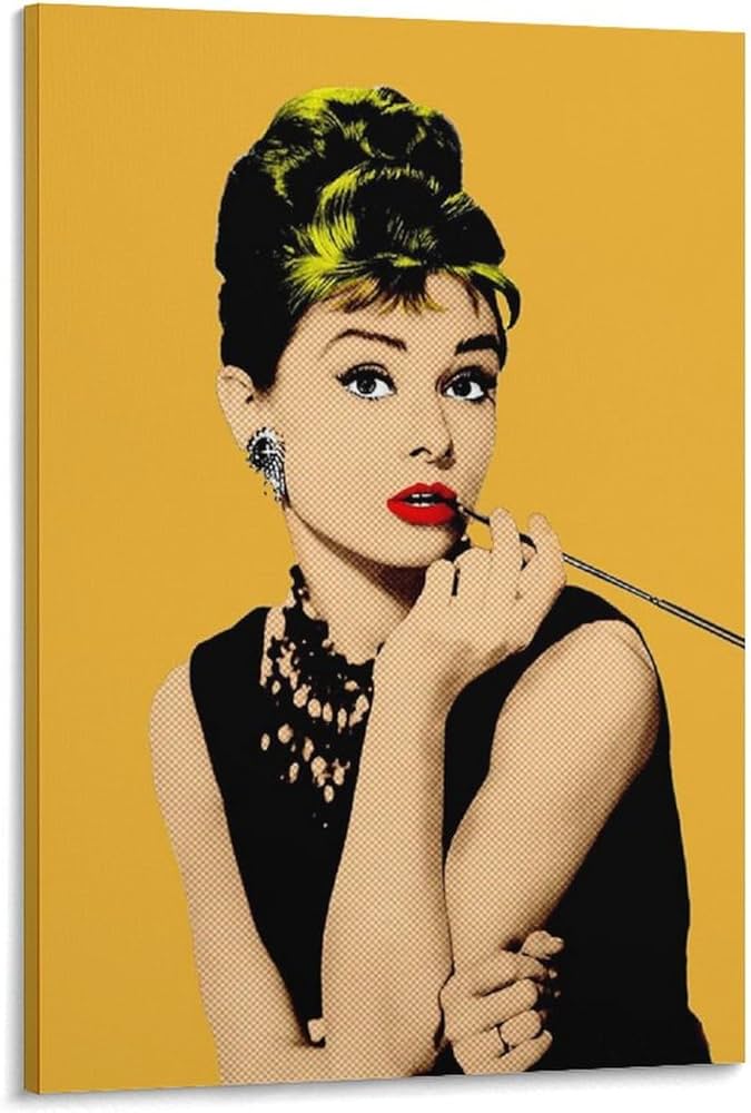 Amazon.co.jp: オードリーヘップバーン 描きました ポスター プリント