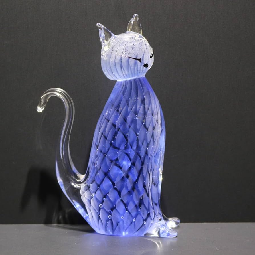 Amazon.co.jp: formia 猫 オブジェ フィギュリン 置物 ムラノ