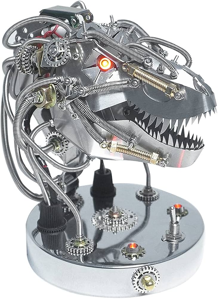 Amazon | MAYS 3Dメタルパズルキット – 動くメカニカルTレックスヘッド