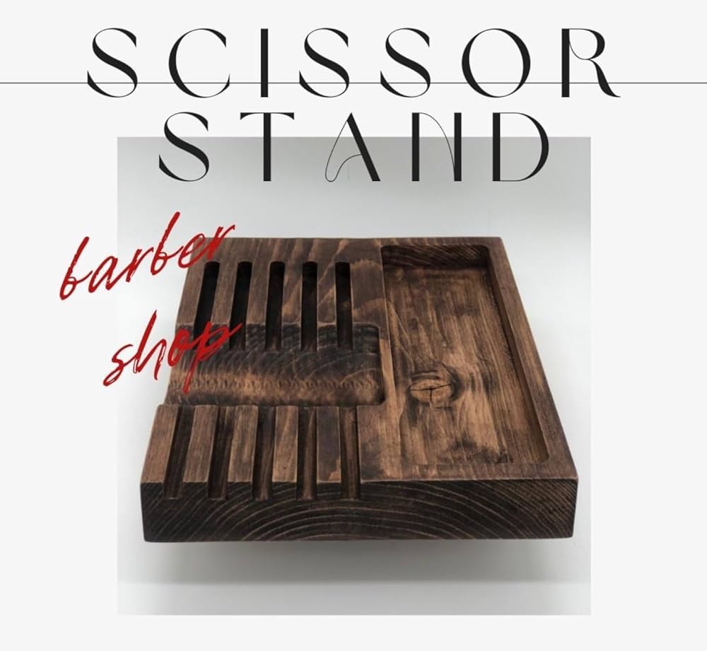 Amazon.co.jp: 【Tenn's shop】木製 シザースタンド シザートレー