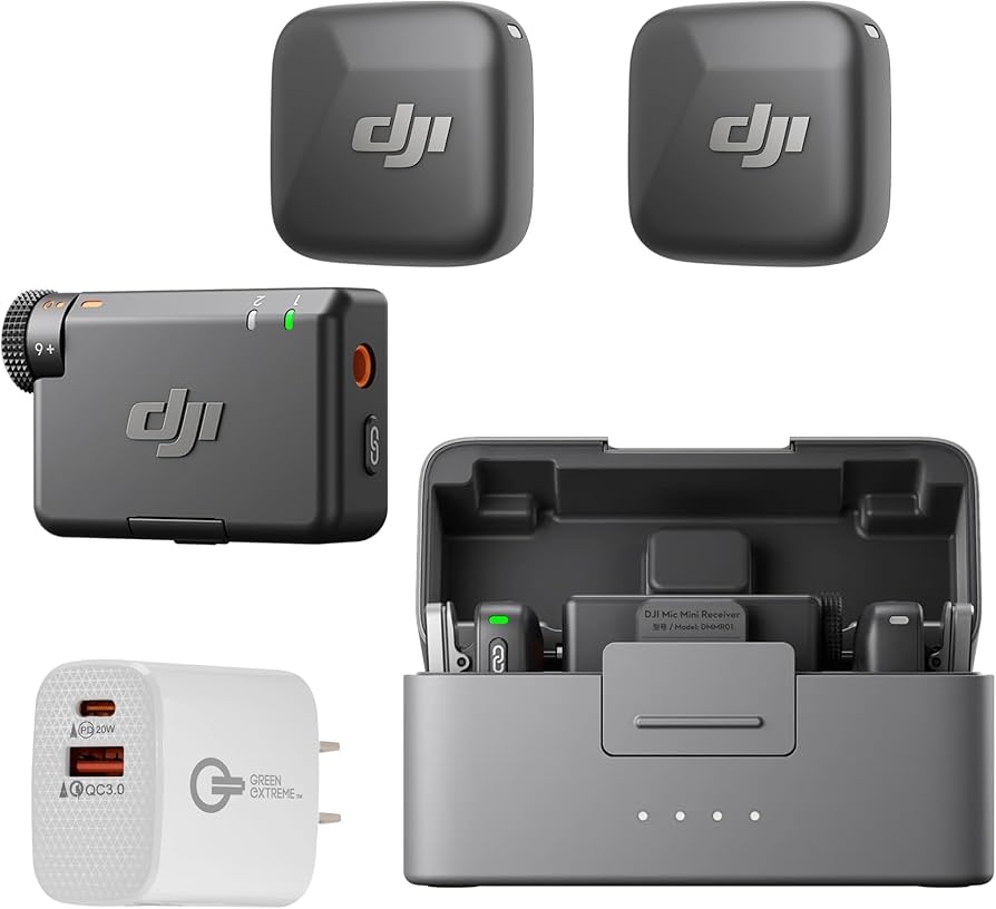 Amazon.com: DJI Mic Mini (2 TX + 1 RX + Charging Case), Ultralight
