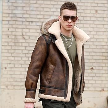 Amazon.co.jp: [Denny&Dora] メンズ ムートン ジャケット B3 シープ