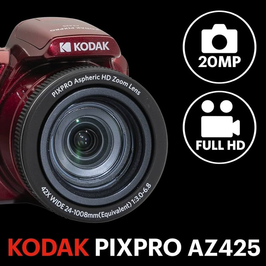 Amazon.com : KODAK PIXPRO AZ425-RD 20MP Digital Camera 42X Optical