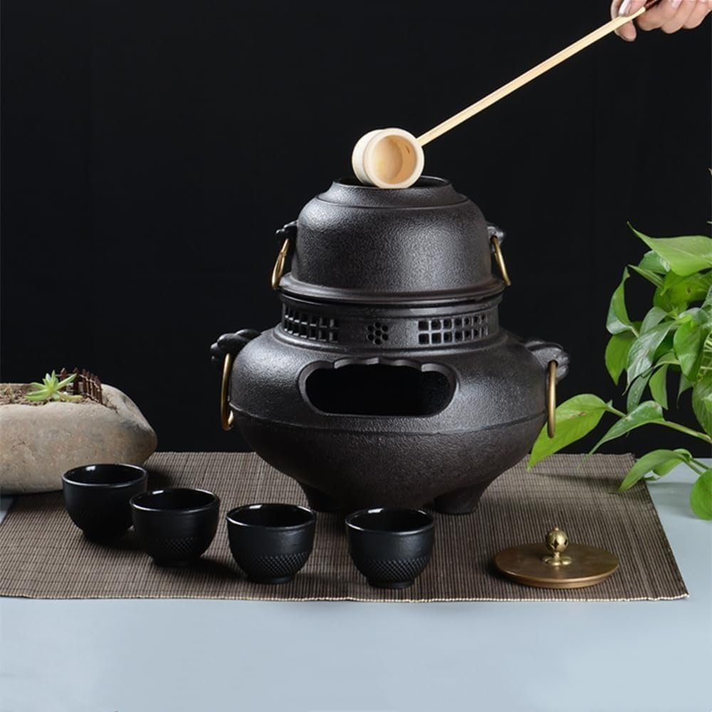 大樋長楽造 飴釉 耳付 瓢形 水指 茶道具 共箱 大樋焼 704