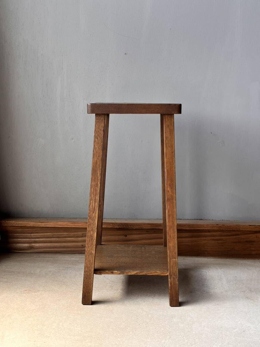 Amazon.co.jp: 花台アンティーク木製古道具台展示台古家具ディスプレイ