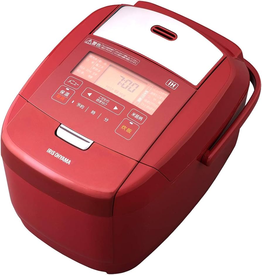 Amazon | アイリスオーヤマ 炊飯器 IH式 5.5合 メタリックレッド 銘柄