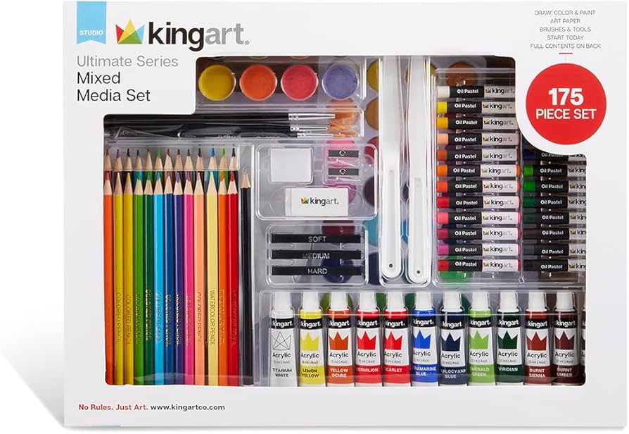 Amazon.com: KINGART Ultimate Series 175 Piece Mixed Media Art Set