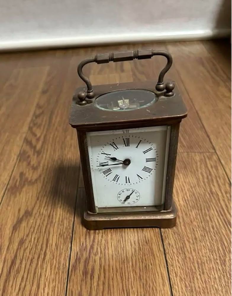 Amazon.co.jp: フランス 枕時計 アンティークキャリッジクロック