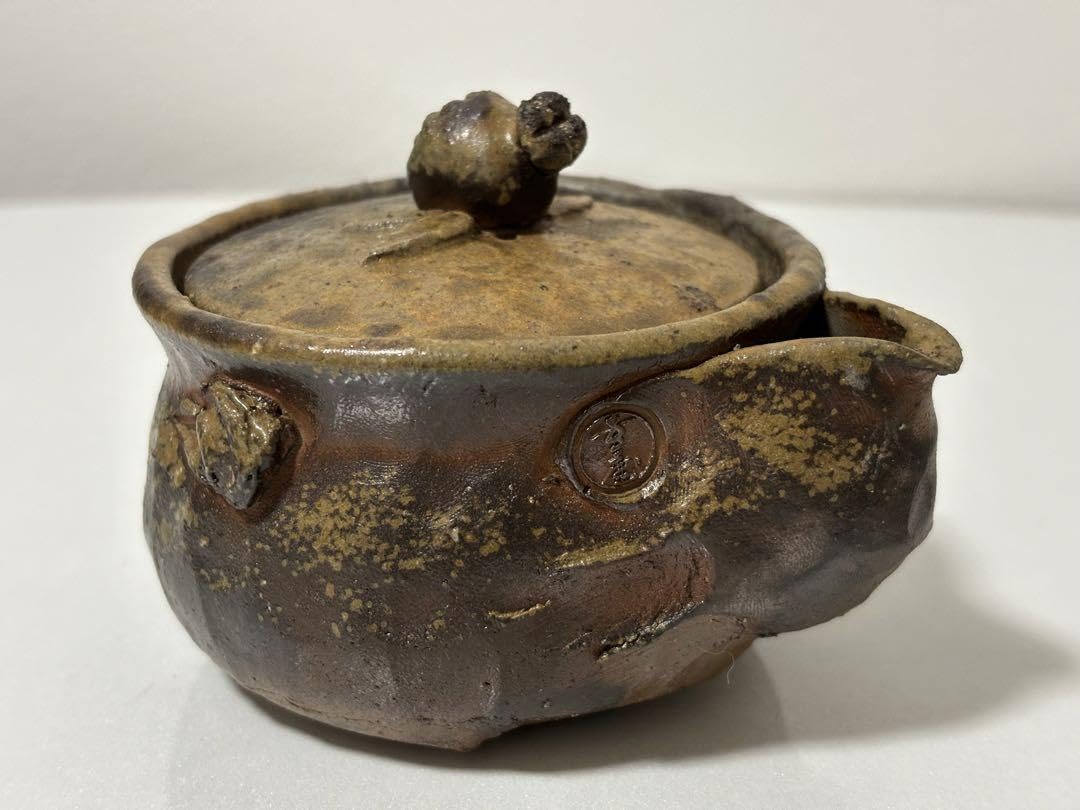 ㊵備前焼 宝瓶 登り窯 ザクロ 柘榴 ざくろ 手びねり 急須 ⑭備前焼 宝