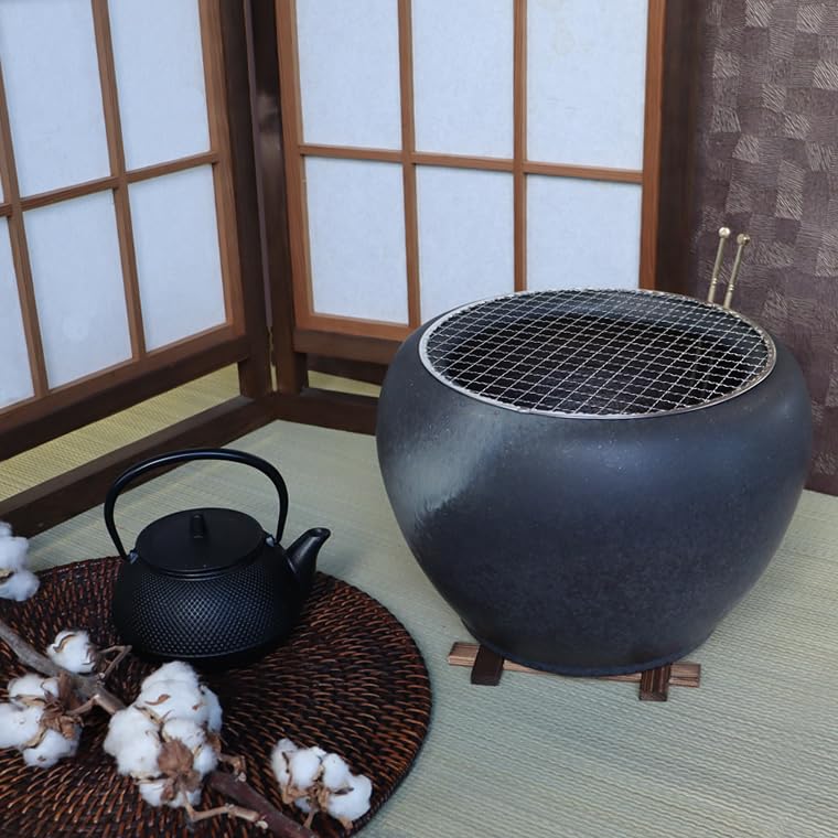 火鉢 7種8点セット 灰・炭セット 五徳 火箸 信楽焼 手あぶり おしゃれ