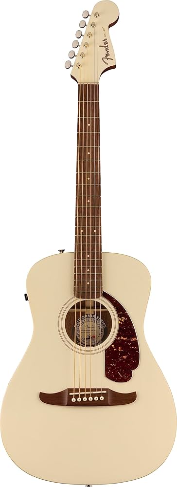 Amazon.com: Fender Malibu Player Acoustic Guitar, Olympic White