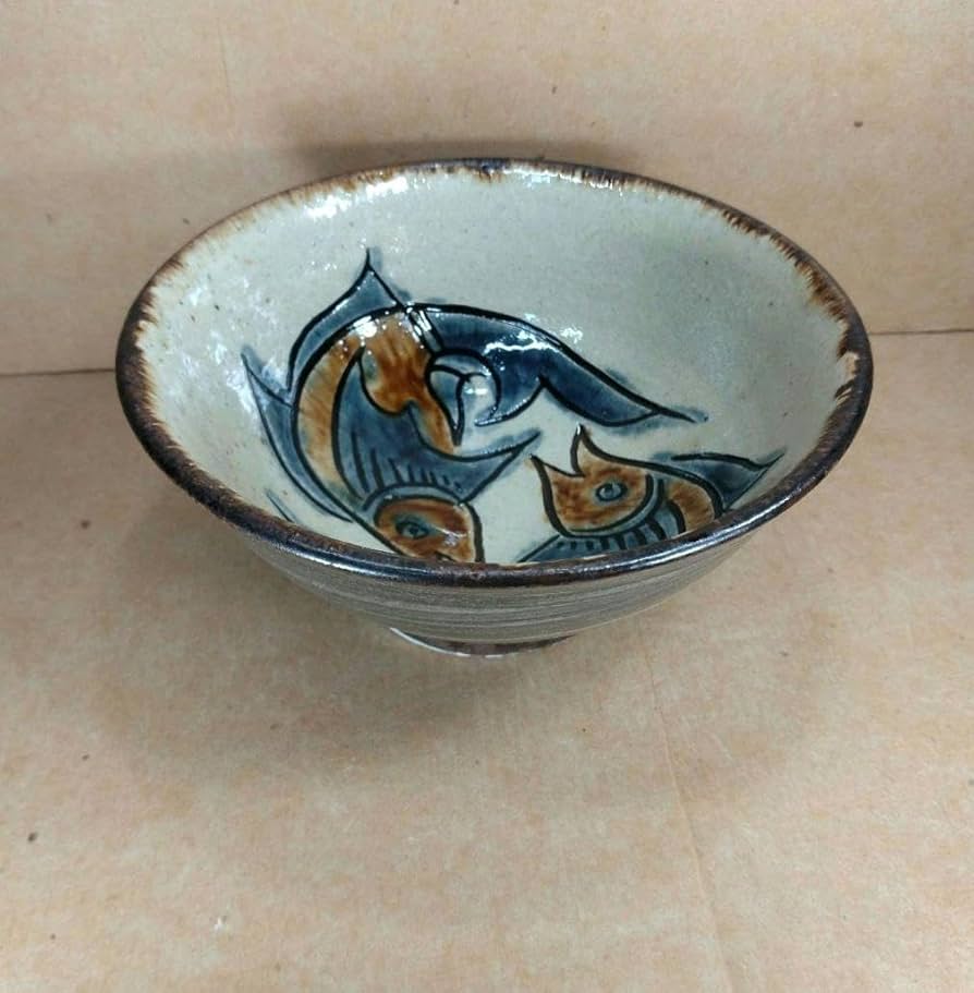 本物保証】金城次郎 壷屋焼 魚紋皿 共箱 栞 人間国宝 壺屋焼 希少作品