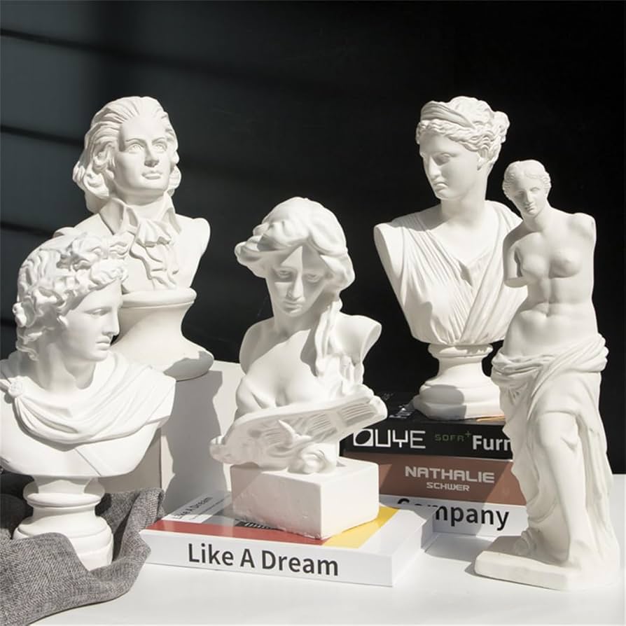 Amazon.co.jp: xiaoyuzhou 石膏像 胸像 人物像 置物 デビッド像 石膏像