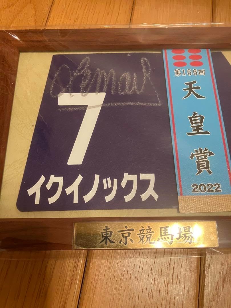 イクイノックス ミニゼッケン 2022 天皇賞・秋 ルメール騎手直筆サイン