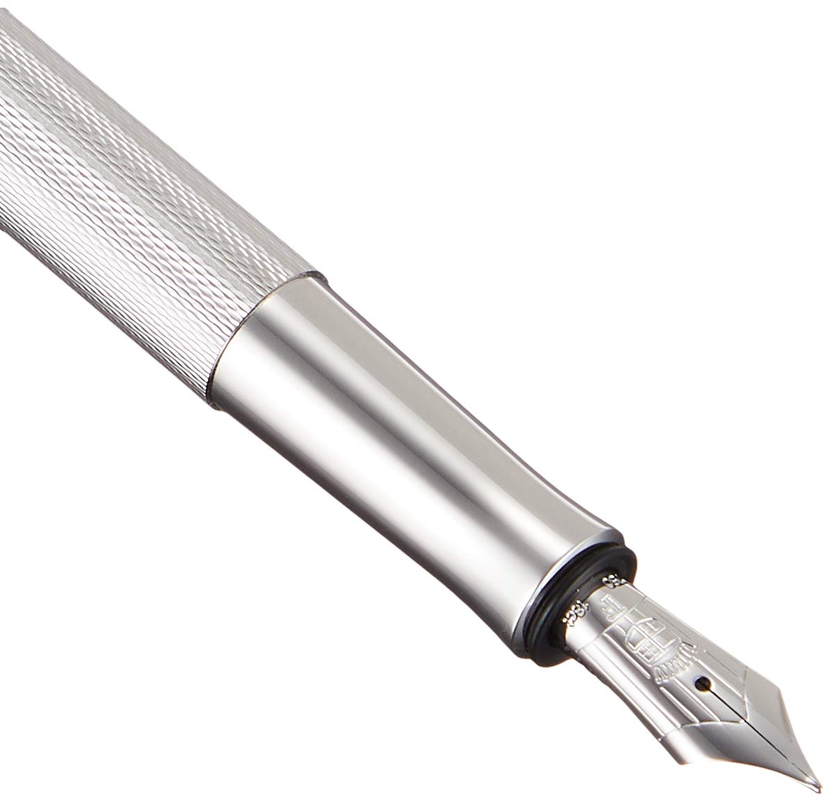 Amazon | ファーバーカステル 万年筆 F 細字 ギロシェ ロジウム 146591