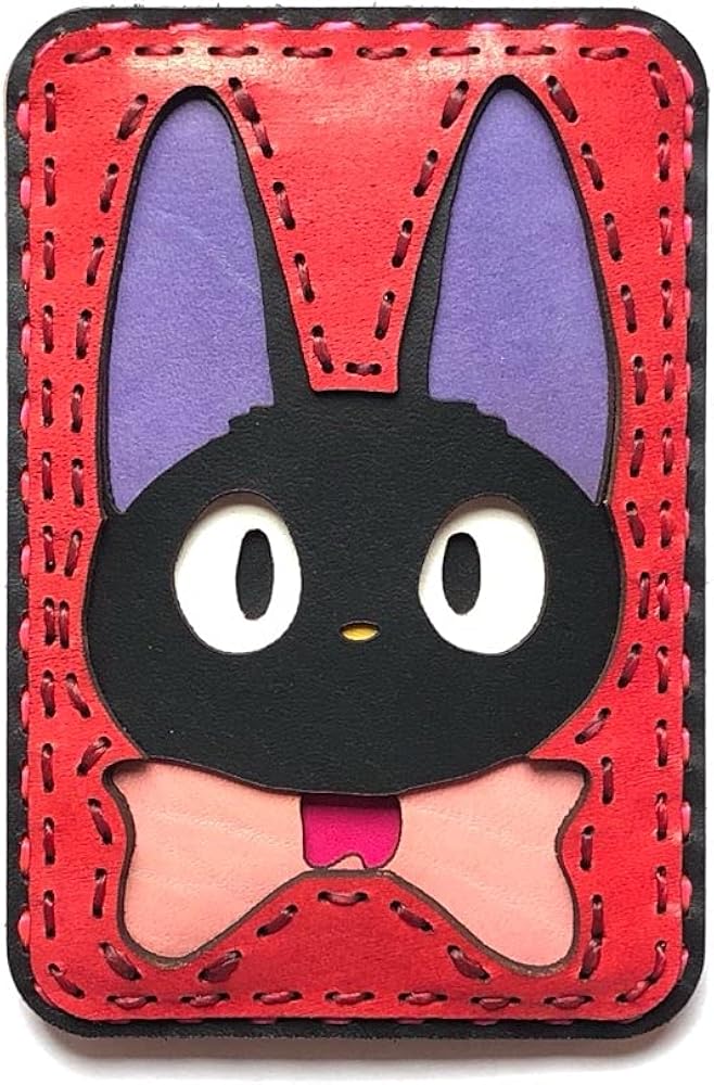 Amazon | [オジャガデザイン] 「魔女の宅急便」ジジ レザーパスケース