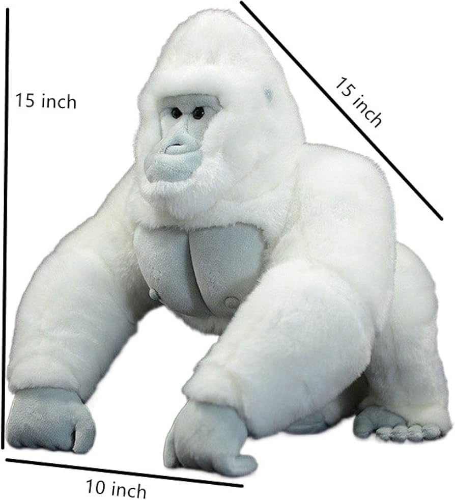 Amazon.co.jp: XCVXCV ホワイトゴリラぬいぐるみ かわいい リアル 大型