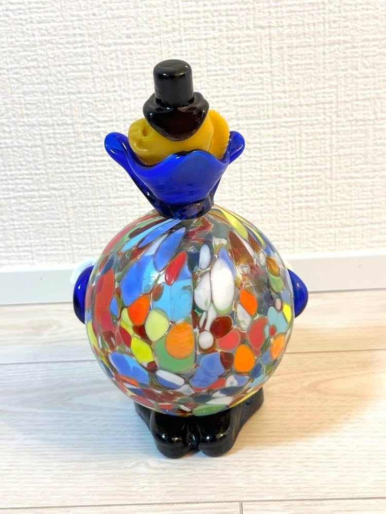 ムラーノガラス ガラス細工 イタリア製 ピエロ 道化師 ヴィンテージ