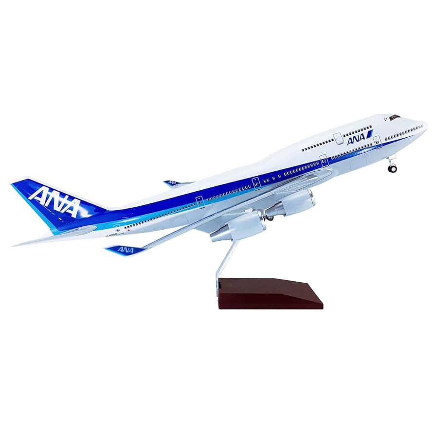 マリンジャンボ 747-400D ANA 【木造模型】 スケール 1/200 マリン