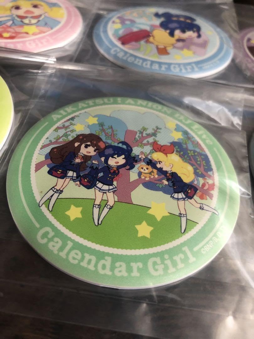 アイカツ! アニON カレンダーガールマグバッジ 星宮いちご＆霧矢あおい