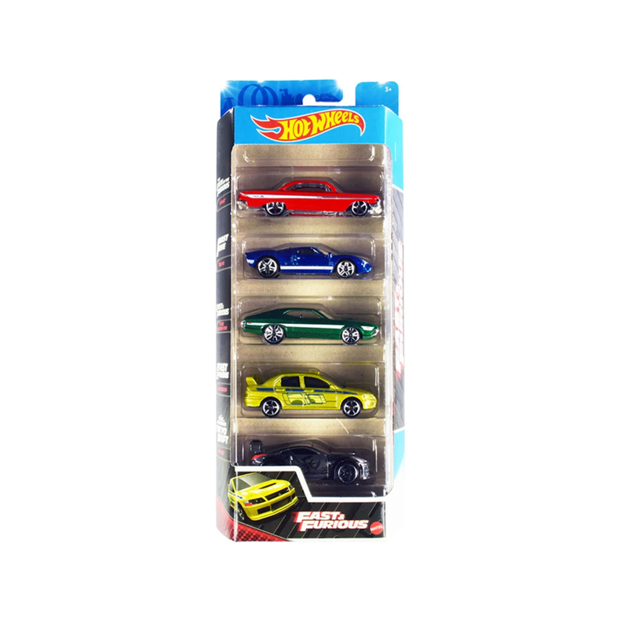 Amazon.com: Hot Wheels Fast and Furious 5-Pack of Toy Cars in 1:64