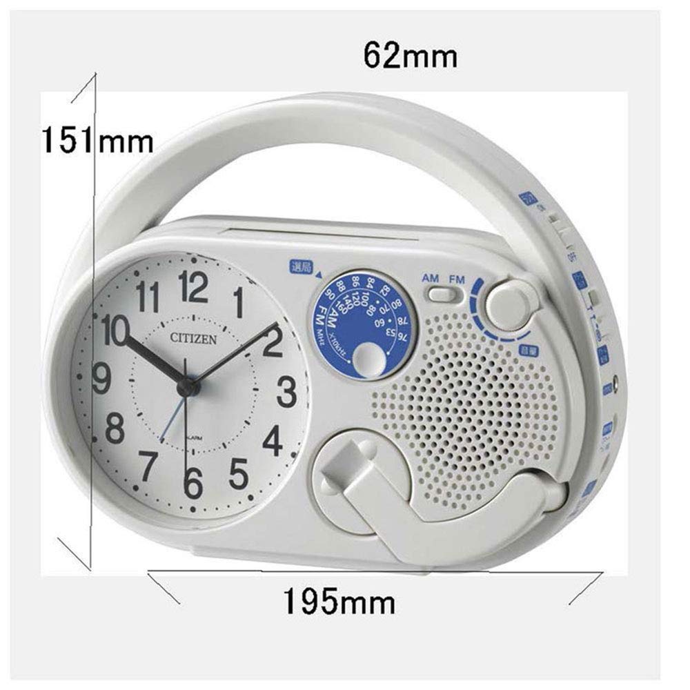 CITIZEN デジタルアラーム時計 青 丸四角2台まとめ販売 CITIZEN