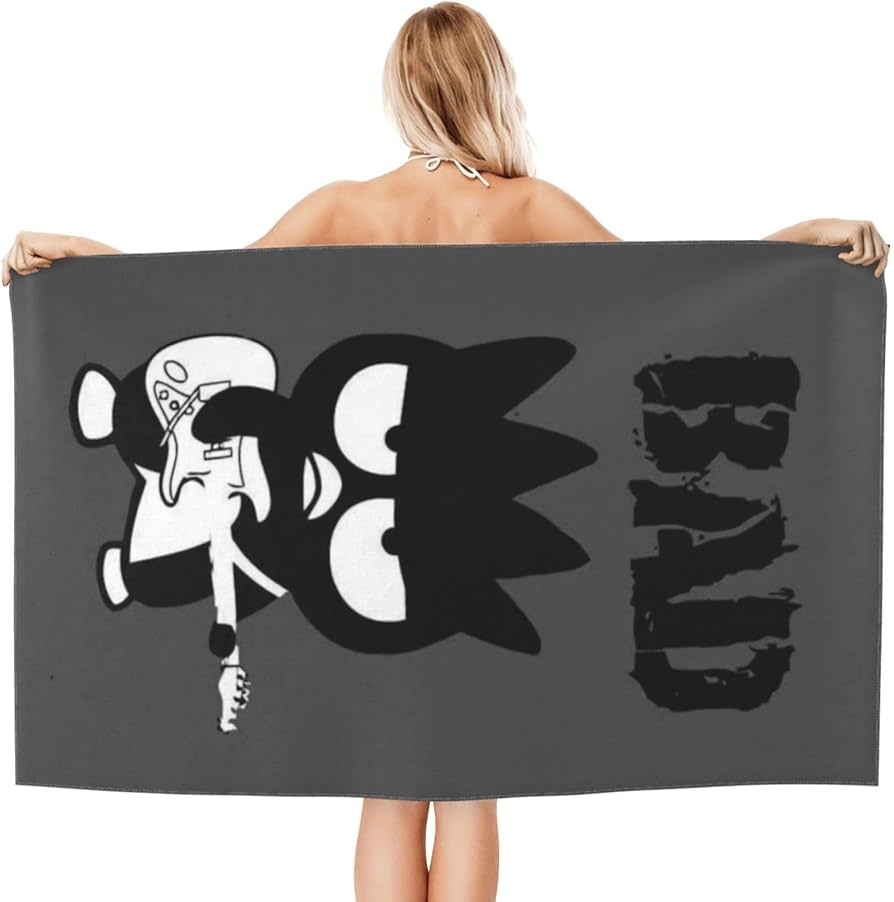 Amazon｜バッドばつ丸 アニメ バスタオル 大判 吸水 フェイスタオル 速