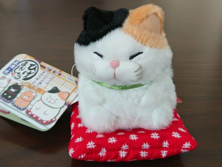 ひげまんじゅう 正座 弐 BIGぬいぐるみ みーさま 猫