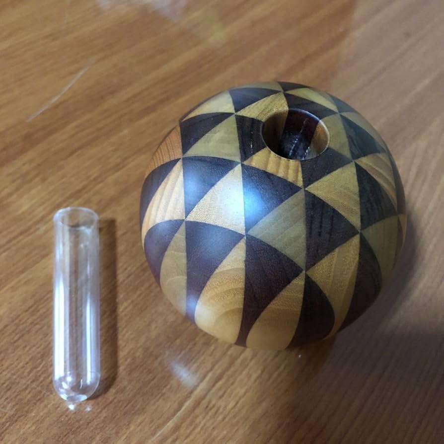 寄木細工 箱根細工 かなざし 金指勝悦 りんご 小物入れ 林檎 寄木細工