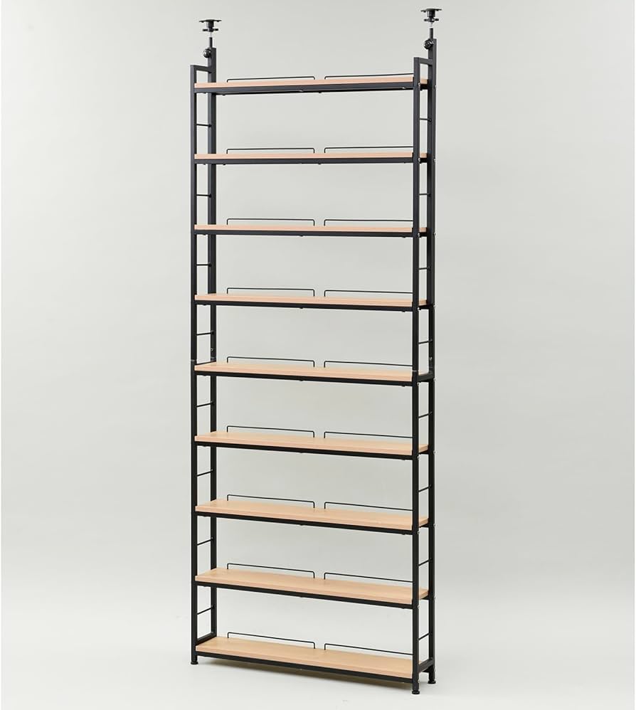 Amazon｜山善(YAMAZEN) 本棚 (突っ張り) 大容量 スリム 全体耐荷重180