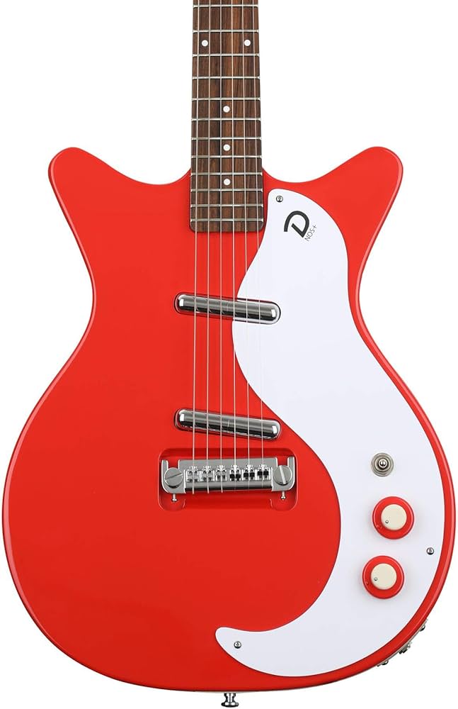 Amazon.com: Danelectro '59M NOS+ Electric Guitar - Red : Musical