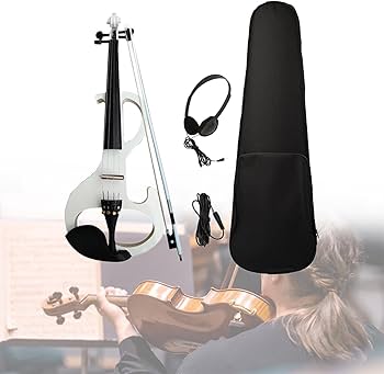 Amazon.co.jp: プロ仕様エレキバイオリンセット アクセサリー付き, 白