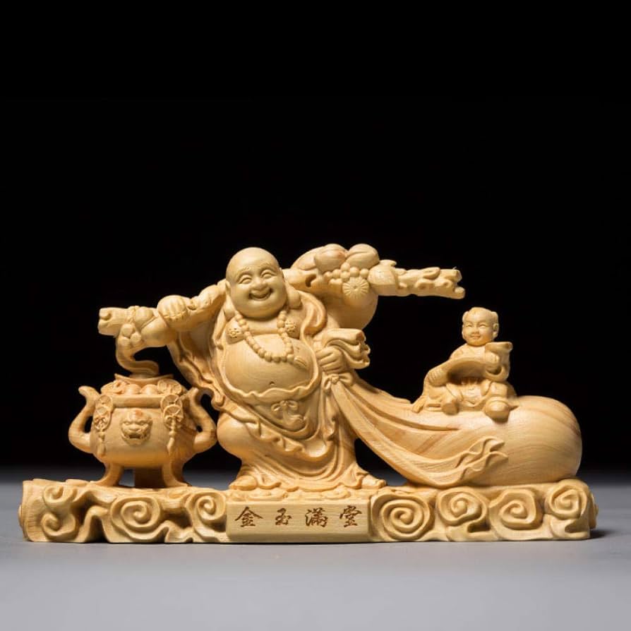 Amazon｜彫刻 弥勒菩薩像ラフブッダカービングウッドクラフトラフ