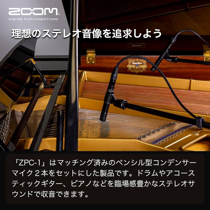 Amazon | ZOOM ペンシル型 コンデンサーマイク 2本セット ZPC-1
