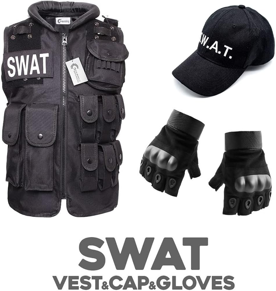 Amazon.co.jp: [Ghost Brave] SWAT コスプレ 大人 3点セット (スワット