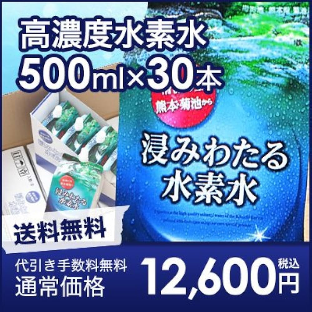 熊本県菊池の天然水使用「滲みわたる水素水」(500ml✖︎30本) 【公式通販】