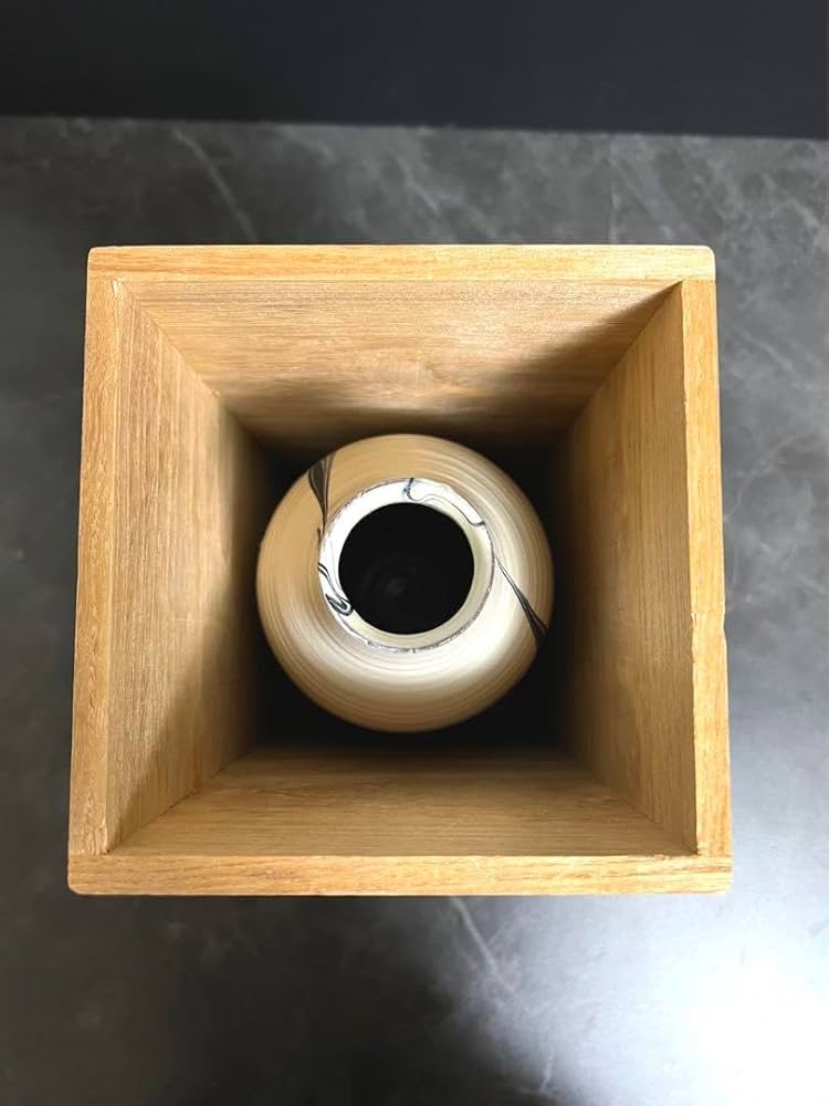 墨流壷 花器 近藤豊作 花瓶 供箱 L195 墨流壷 花器 近藤豊作 花瓶 供箱