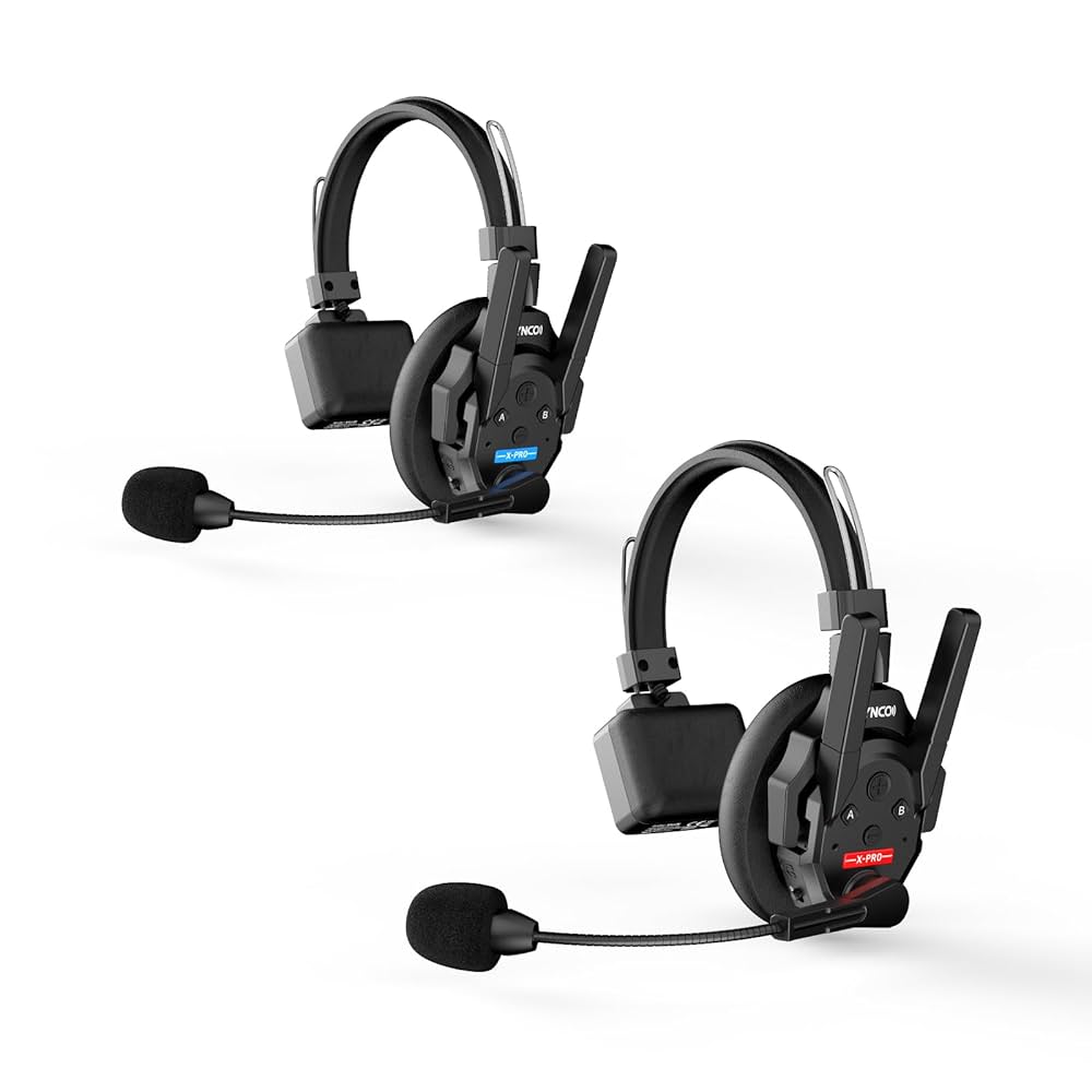 SYNCO XTALK XPRO5 ワイヤレスインカムヘッドセットシステム, 5人使用