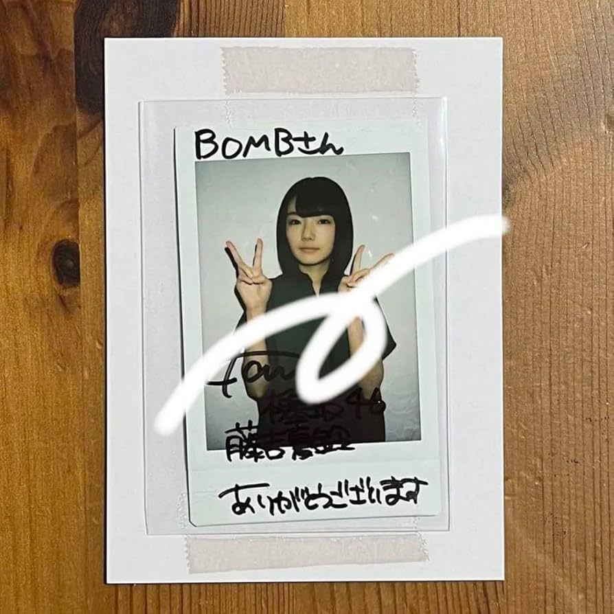 櫻坂46 藤吉夏鈴 グリーティングチェキ直筆サイン