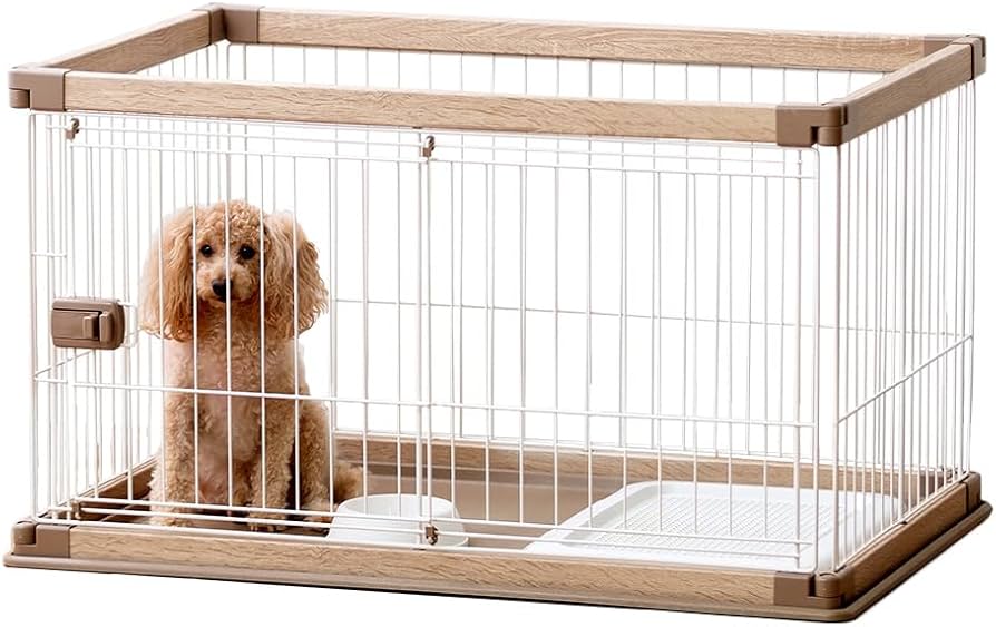 Amazon | アイリスオーヤマ 犬 組み立て簡単 サークル ウッディ