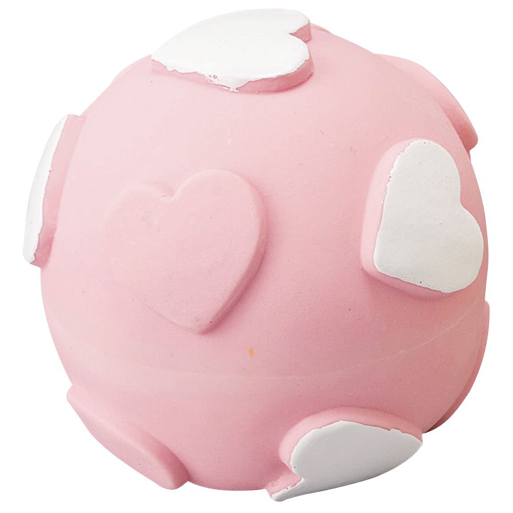 Amazon | 犬用おもちゃ ラテックスTOY ハート柄が可愛い ラブボールM