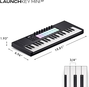 Amazon.com: Novation Launchkey Mini 37 MK4 — Portable 37 Mini-Key