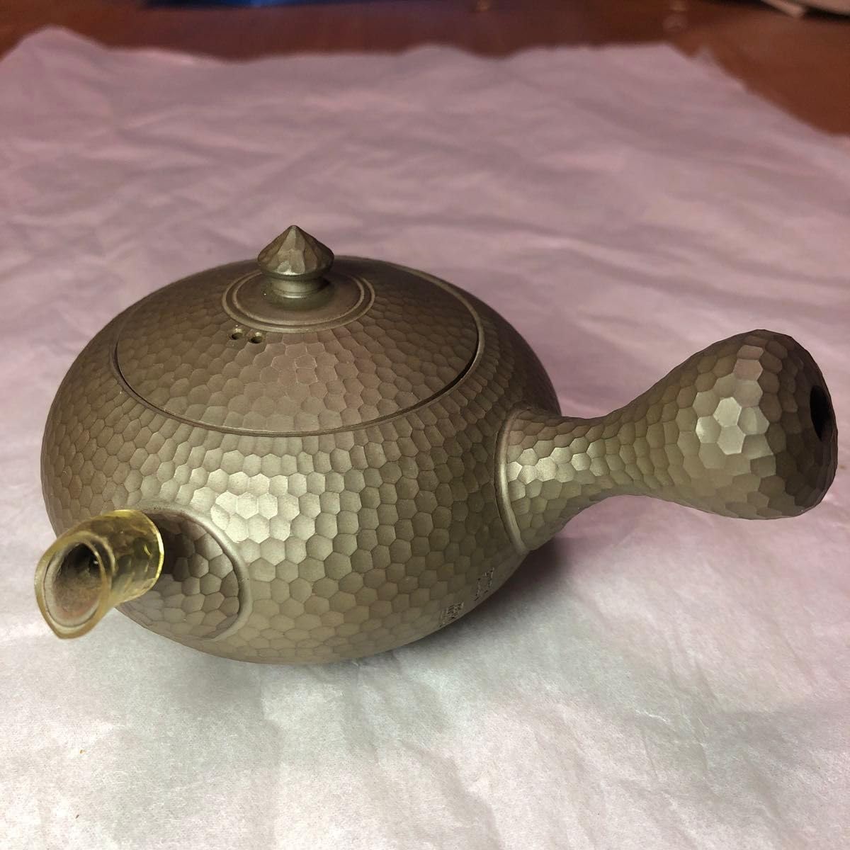 煎茶道具 萬古焼 森伊呂久造 横手急須 箱付 M R7180 【公式通販】