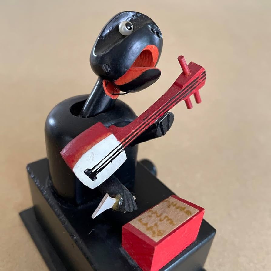 Amazon | 神戸人形 からくり人形 レトロ 民芸 KOBE DOLL 三味線 楽器