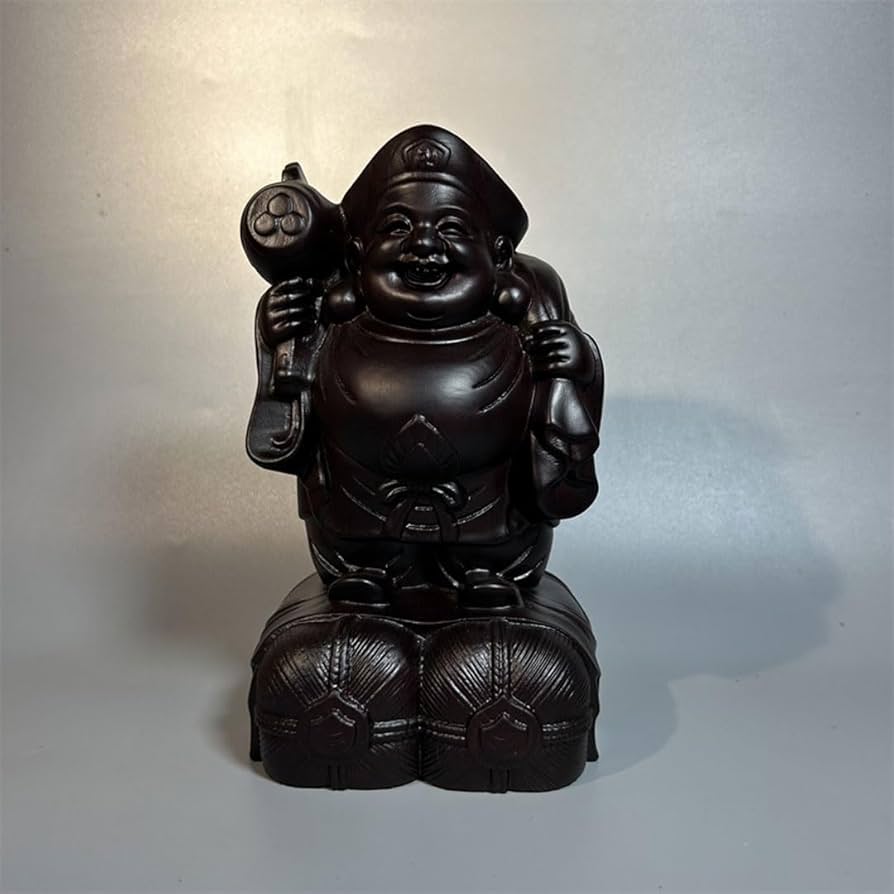 鉄製秀峰銘入り大黒天置物 [B31592] 鉄製秀峰銘入り大黒天置物 [B31592